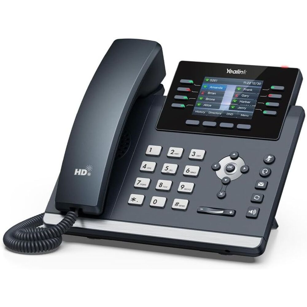 Yealink SIP-T44W WI-Fi IP Phone with 2.8" Color Display & 12 VoIP Account, Black